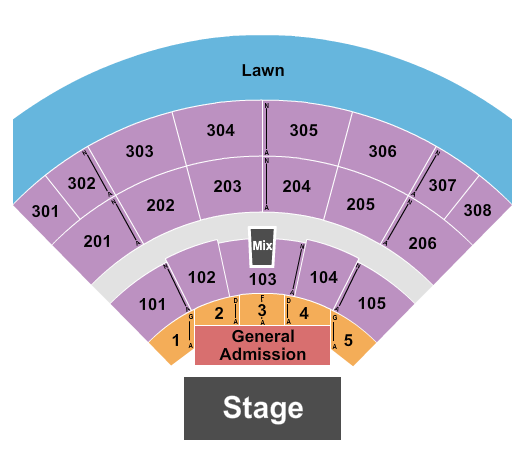 Acrisure Amphitheater 5 Seconds of Summer Seating Chart
